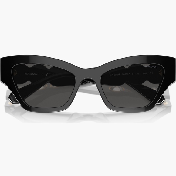 SWAROVSKI SK6021 Crystal Embellished Black Cat Eye Sunglasses main image 8